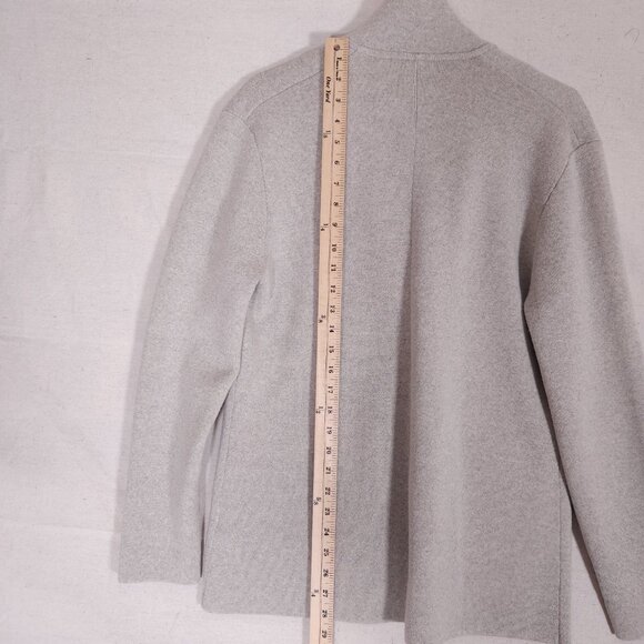J.Crew Womens 100% Merino Wool Blazer Jacket M Gray Minimalist Career Office - Picture 7 of 14